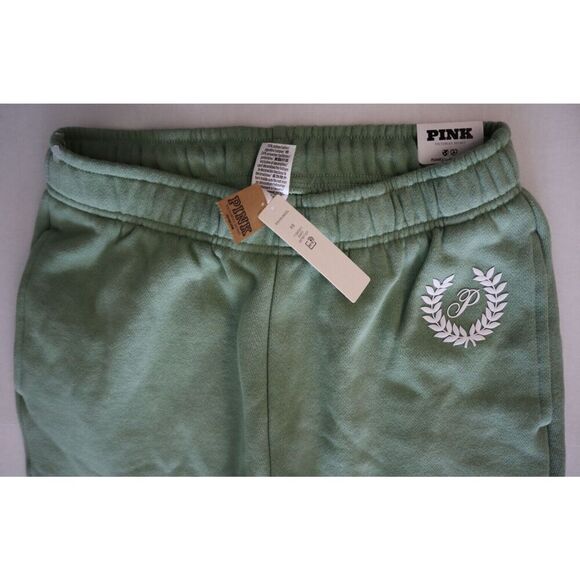 PINK Victoria's Secret WMN Sz XS Green Ivy Fleece Flare Pants Zip-Up Hoodie Set - Picture 16 of 16